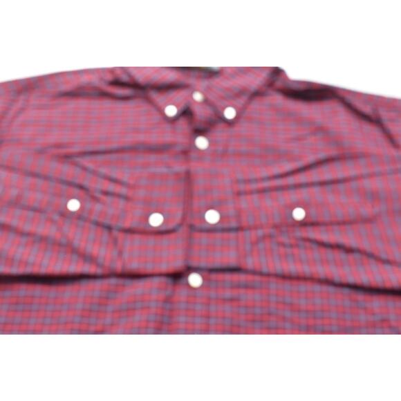 The Foundry Supply Co. Men's Red Plaid Button-Down Shirt Long Sleeve Size 2XLT - Picture 7 of 8